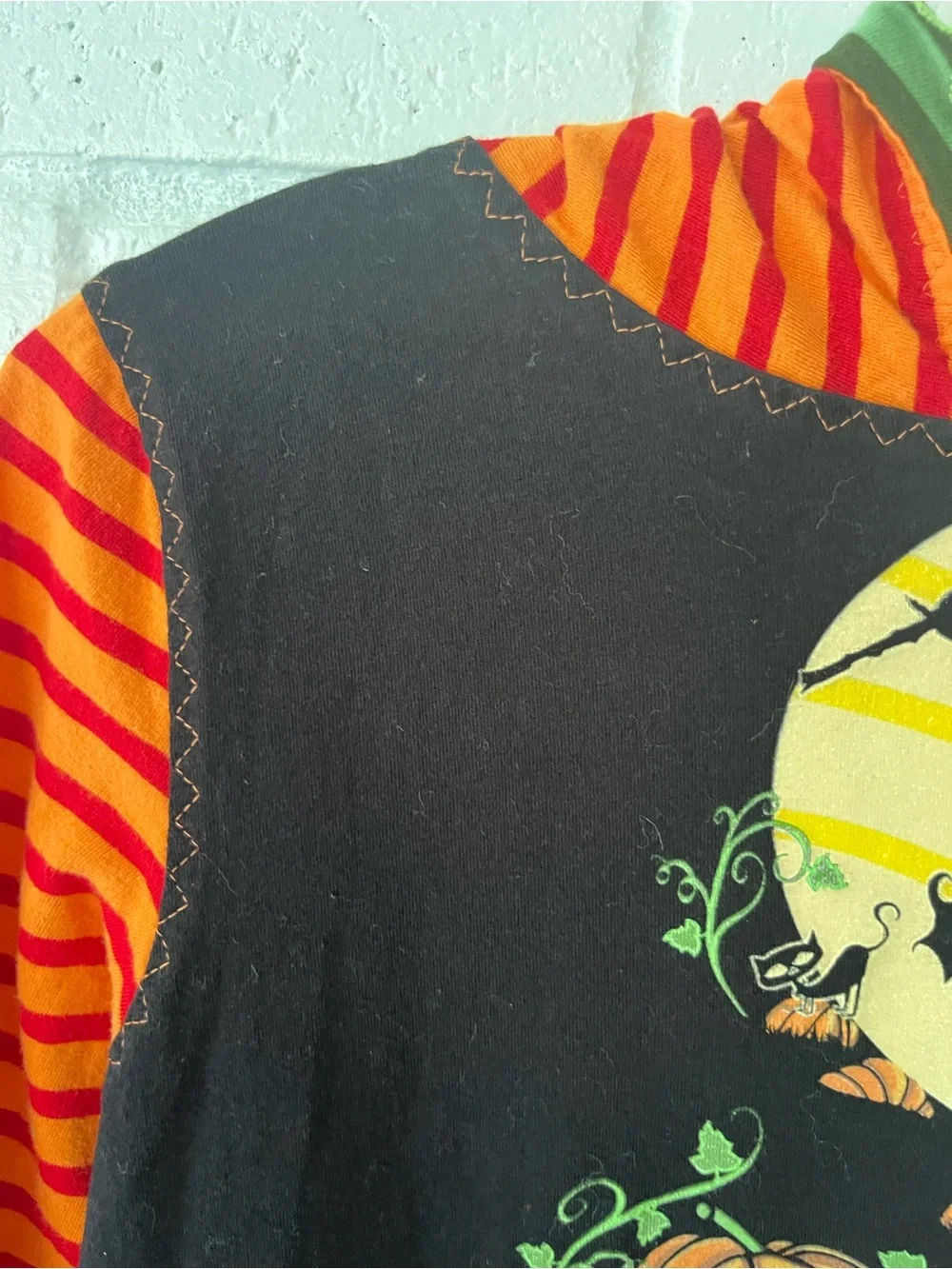 Boutique Halloween Dress with Hood Graphic Design ofWitch Black Cat & Pumpkins